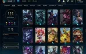Conta bronze 4 com 125 Champs e 152 Skins + 4 Prestigios
