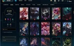 Conta bronze 4 com 125 Champs e 152 Skins + 4 Prestigios