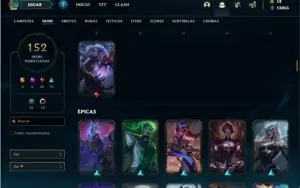 Conta bronze 4 com 125 Champs e 152 Skins + 4 Prestigios