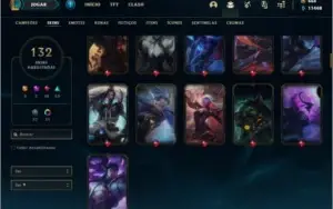 Conta diamante 1 com 155 champs e 132 skins + 1 Prestigio