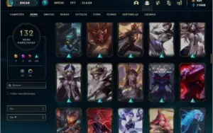 Conta diamante 1 com 155 champs e 132 skins + 1 Prestigio