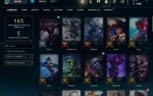 Ouro 3 com 60 Champs e 27 Skins