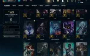 Ouro 3 com 60 Champs e 27 Skins