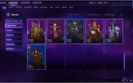 Conta Heroes of The Storm lv.25 com alguns heróis e skins