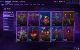 Conta Heroes of The Storm lv.25 com alguns heróis e skins