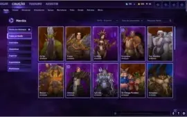 Conta Heroes of The Storm lv.25 com alguns heróis e skins