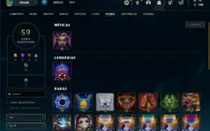 Conta Ferro 1 com 26 Champs e 9 Skins
