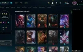 Conta de lol, lvl 276, 160 skins, falta um campeão só