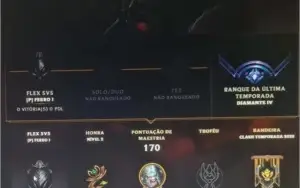Conta de lol,na ultima season era diamante 4,MMr muito bom