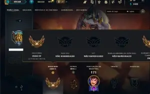 Ouro 4 com 60 Champs e 14 Skins
