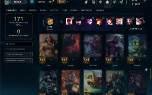 Ouro 4 com 60 Champs e 14 Skins