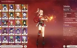 [AR58] Conta Genshin com 13 personagens T5+ 9 armas T5 e +!