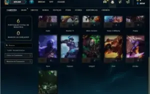 Conta ouro 4 com 1 skin e 21 champs