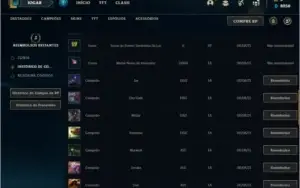 Conta ouro 4 com 1 skin e 21 champs