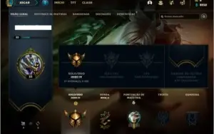 Conta ouro 4 com 1 skin e 21 champs