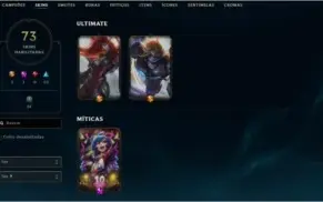 CONTA LOL - COM MUITA SKIN - nvl 139