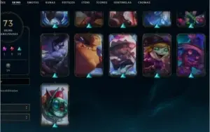 CONTA LOL - COM MUITA SKIN - nvl 139