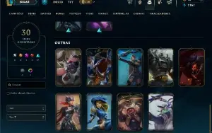 Desafiante com 80 Champs e 30 Skins ( 590 PDL )