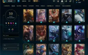 Desafiante com 80 Champs e 30 Skins ( 590 PDL )