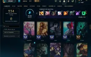 Desafiante com 80 Champs e 30 Skins ( 590 PDL )