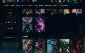 Desafiante com 80 Champs e 30 Skins ( 590 PDL )