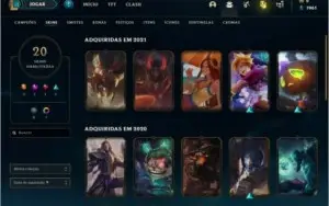 Conta diamante 3 lol 20 Skins