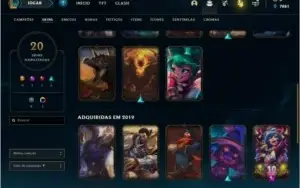 Conta diamante 3 lol 20 Skins