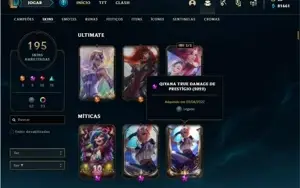 Conta prata 3 com TODOS os champs e 195 Skins ( Nivel 548 )