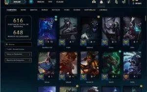 Conta prata 3 com TODOS os champs e 195 Skins ( Nivel 548 )