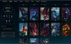 Conta de League of Legends Platina V 211 skins, 143 Icones.