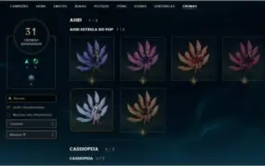 Conta diamante 1 ~ 188 skins