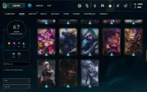 Conta LOL com mais de 145 campeoes e 67 skin + 26 sentinela