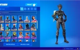 CONTA FORTNITE COM MUITAS SKINS, ACESSORIOS E SALVE O MUNDO.