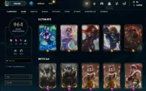 Vendo Conta League Of Legends Com 964 Skins