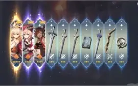 Conta com Yoimiya + Sayu + Yanfei + Xinyan - Genshin Impact