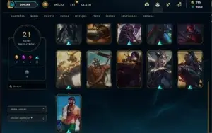 Conta LoL Platina 4 + 21 skins (email n verificado)