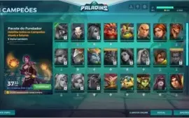 Conta Paladins Lv.21 com alguns campeões