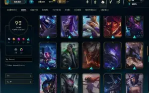 Prata 1 com 85 Champs e 92 Skins + 2 Prestigios