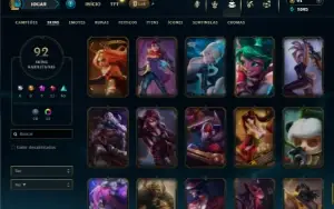 Prata 1 com 85 Champs e 92 Skins + 2 Prestigios