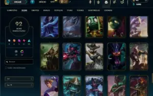 Prata 1 com 85 Champs e 92 Skins + 2 Prestigios