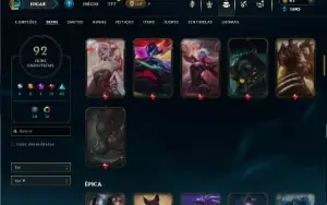 Prata 1 com 85 Champs e 92 Skins + 2 Prestigios