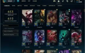 Conta platina 3 com todos os champs e 141 skins 6 Vitoriosas