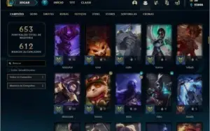 Conta platina 3 com todos os champs e 141 skins 6 Vitoriosas