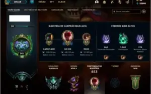 Conta platina 3 com todos os champs e 141 skins 6 Vitoriosas