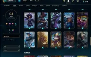 Conta ouro 4 com 63 Champs e 54 Skins + 2 Prestigios da LUX