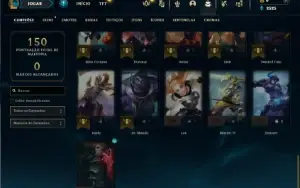 Esmeralda 4 com 50 Champs e 9 Skins + 1 Fragmento