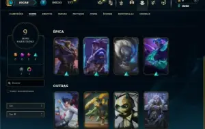 Esmeralda 4 com 50 Champs e 9 Skins + 1 Fragmento