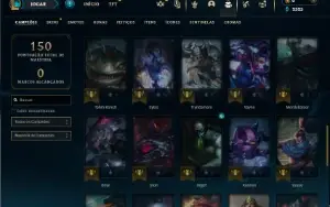 Esmeralda 4 com 50 Champs e 9 Skins + 1 Fragmento