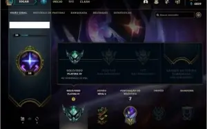 Conta Platina 4 de League of Legends
