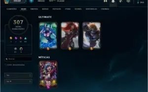Conta de League of legends e Valorant